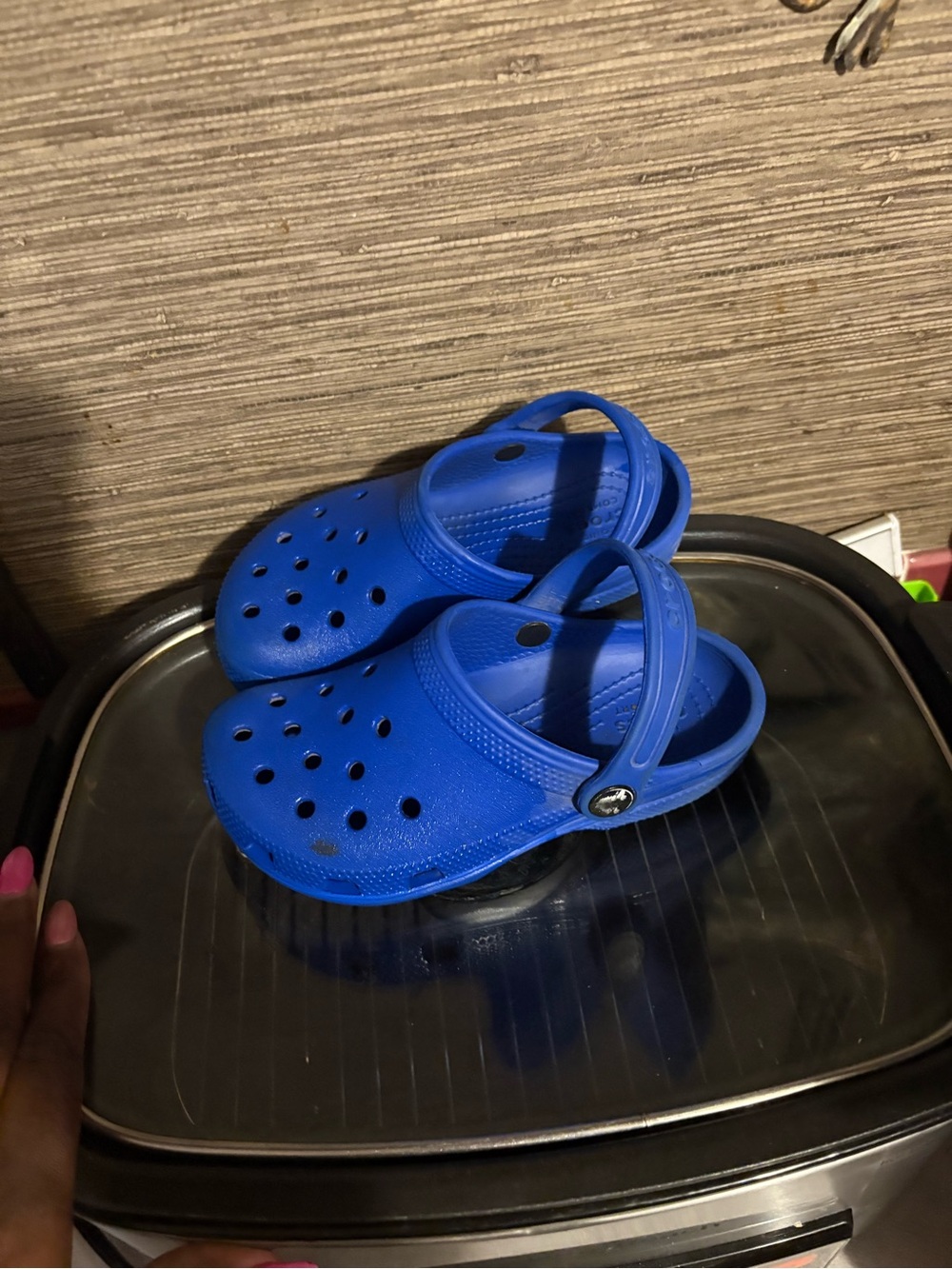 CROCS Kids Royal Blue Classic Clog Sandals with Heel Strap